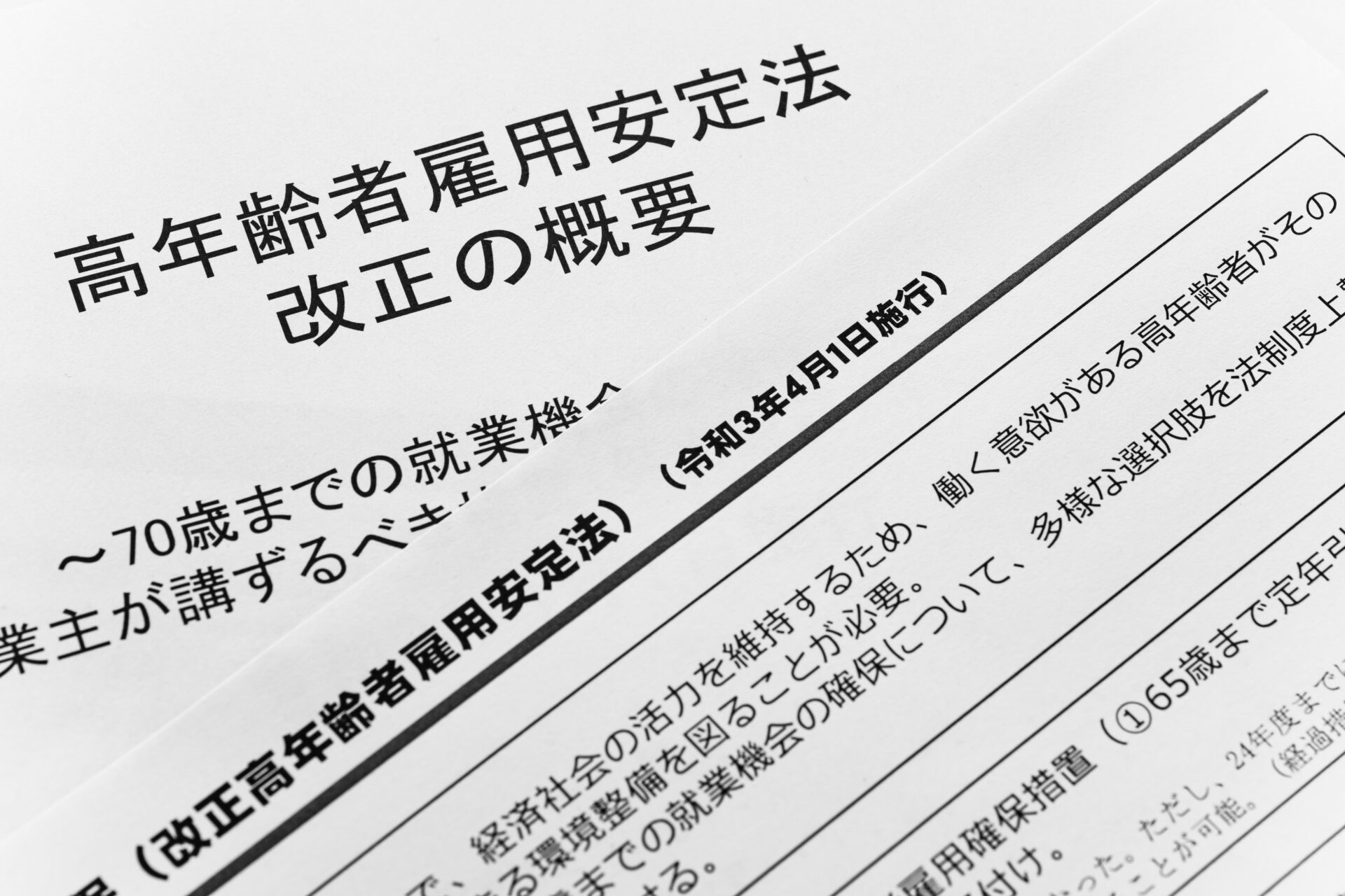 高年齢者安定雇用法改正の影響のサムネイル